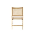 thumbnail image 6 of Riviera Rattan Back Folding Chair with Upholstered Seat, Natural, 6 of 24