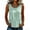 Green, variant on Womens Tank Tops Crewneck Strip Printed Casual Summer Split Sleeveless Blouse Red 3XL