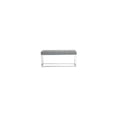 thumbnail image 2 of Plata Import Reign Tufted Metal Bench in Gray Faux Leather, 2 of 4