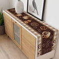 thumbnail image 4 of Vintage Coffee Time Table Runner - 120 Inch Long, Kitchen Dining Table Runner Dresser Scarves, Farmhouse Desserts Brwon White Plaid Farmhouse Decor for Coffee Tables Wedding Party Banquet, 4 of 8