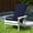 Blue, variant on Merrick Lane Set Of 2 Indoor/Outdoor High Back Adirondack Chair Cushions with Elastic Strap and Water Resistant Covers in Blue