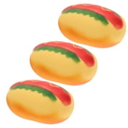 3 Pcs Hot Dog Decompression Mold Childrens Toys Kids Playsets Kids+toys Vivid Hot-dog Adults Squeeze