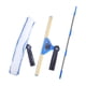 thumbnail image 4 of Juego de 3 herramientas para limpiar vidrios, escoba de agua, escobilla de goma extensible y giratoria azul, 4 of 9