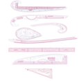 thumbnail image 3 of French Curve Ruler, Sewing Tools Clothing DIY Sewing Templates, Dress Curve Rulers, Sewing Ruler for Tailors Pattern Maker 8pcs, 3 of 8