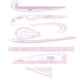 thumbnail image 3 of Regla Curva Francesa Strade Fareast Limited 8 Piezas, 3 of 8