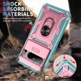 thumbnail image 2 of for Google Pixel 8 Pro 3-in-1 Phone Case with Slide Camera Cover, Build in 360° Rotating Ring Kickstand, Military Grade Protective Shockproof Heavy Duty Anti-fall Phone Case for Google Pixel 8 Pro,C, 2 of 10