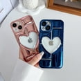 thumbnail image 3 of Electroplating 3D Hollow Love Heart Soft Compatible with iPhone Case (Black,iPhone 12 Pro), 3 of 8