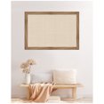 thumbnail image 2 of Kate and Laurel Framed Fabric Pinboard 40 x 28, Neutral Weave Printed Linen Rustic Farmhouse Bulletin Board for Use as a Vision Board or Wall Organization, Owl Brown Narrow Frame, 2 of 8