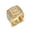 Gold [Us Code], variant on Titanium Mens CZ Anniversary Ring Comfort Fit Wedding Band Gift for Husband With White Gift Box Packaging