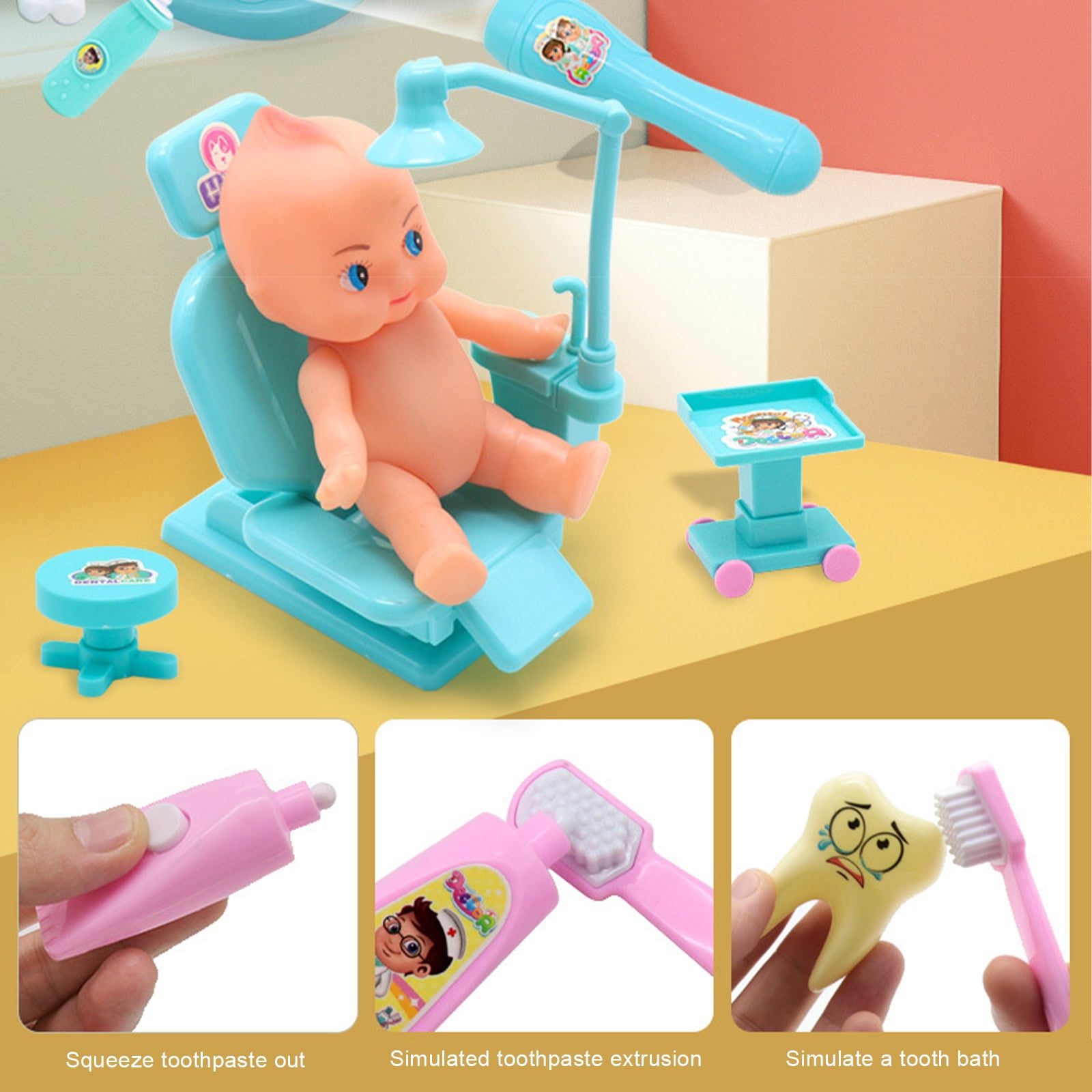 Onshine Dentist Toy doctor set 33 pièces - Mallette de docteur Dentiste, Docteur Set