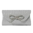 thumbnail image 1 of Bolso Mano Formal Noche Lazo Bolsos Brillantes para Fiesta Boda Baile Graduación, 1 of 9
