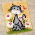 DIY Latch Hook Rug Kits with Printed Canvas - Crochet Yarn Rugs Hooking ...