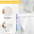 thumbnail image 3 of Spring Floral No Hooks Shower Curtain with Snap-in Liner Green Truck Watercolor Colorful Flowers Butterfly Rainbow Plaid Shower Curtains for Bathroom, Waterproof, Easy Install, Washable 36"x78", 3 of 9
