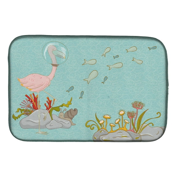Flamingo Underwater Dish Drying Mat