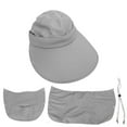 thumbnail image 2 of Juego De Sombrero De Protección Solar Con Protección UV, Cubierta De Protector Solar De Cara Grande Para Ciclismo Al Aire, Pesca, Caminata Con Borde Anchos, Diseño, 2 of 7