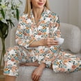 thumbnail image 6 of Lsque Cute Rabbit Floral Pattern Long Sleeve Pajama Set for Women - Soft 2-Piece Sleepwear and Loungewear Set with Pockets, Comfy Nightwear-X-Large, 6 of 7