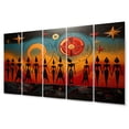 thumbnail image 2 of Designart "African Tribal flow VI" African Tribes Metal Wall Decor Set, 2 of 5