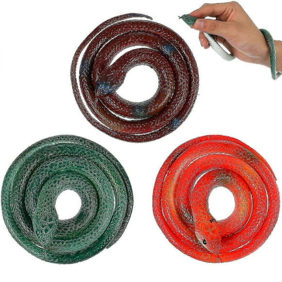 6 Pcs Poppets Kids Snake Prank Snakes Rain Forest Snakes Snake Party Favors Rubber Snake
