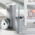 thumbnail image 2 of iDesign Kent Toilet Bowl Brush and Holder for Bathroom Storage, Silver, 2 of 5