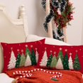 thumbnail image 4 of Christmas Pillow Covers 12X20 Set of 2,Watercolor Christmas Tree Stars Decoration Holiday Farmhouse Winter Pillow Case for Sofa Couch Decor（Red） AA231-12-2, 4 of 6