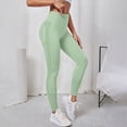 thumbnail image 5 of UngA Anti Cellulite Leggings for Women Seamless Butt Lifting Tummy Control Leggings for Women High Waist Yoga Pants Compression Contour Tights Workout Womens Legging Light Green,M, 5 of 6
