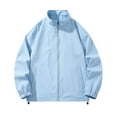 thumbnail image 2 of DAFPZW Mens Sun Protection Lightweight Jacket Outdoor Full Zip Stand Collar Coat Windproof Athletic Running Jacket, 2 of 4