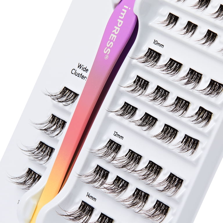 2 pack) Kiss Impress Falsies Press On Self Adhesive Eyelashes