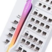 Kiss Impress Falsies Press On Self Adhesive Eyelashes, Classic Volume, 36 Lash Clusters