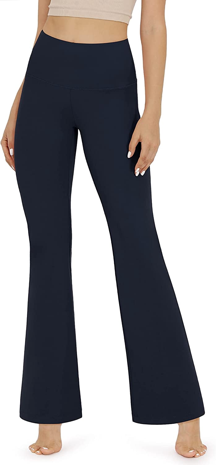 Women's Bootcut Yoga Pants Tummy Control Non See Through Gym Workout