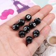 thumbnail image 5 of 50 pcs 50/100x cuentas acrílicas negras, cuentas redondas espaciadoras de bolas para pulsera de joyería Diy, 5 of 5