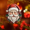 thumbnail image 2 of Lilixerw 2025 Resin Christmas Ornament,with Santa Claus Pattern,Funny Durable Festive Hanging Decor for Xmas Tree,Home Party Gifts, 2 of 4
