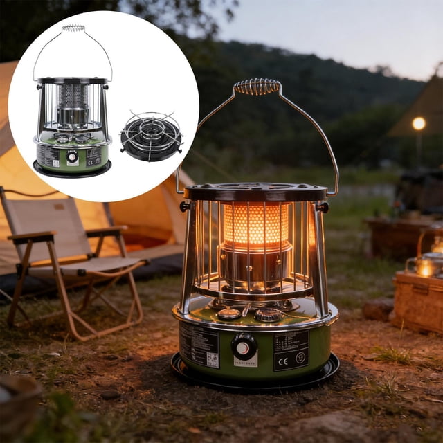 Calentador portátil de queroseno elevable con altura ajustable para acampar, hogar, no eléctrico, para fiestas familiares, cocina, camping y viajes. Estilo C