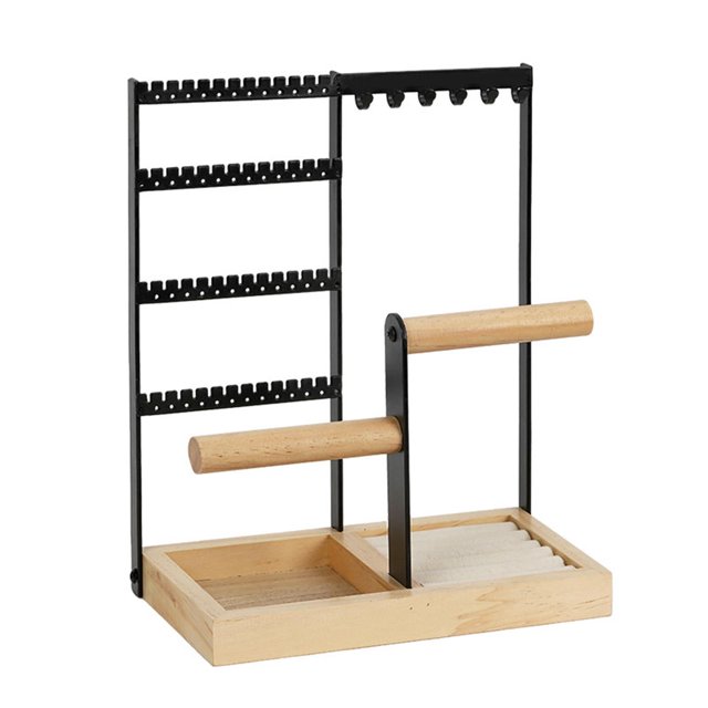 Estante de Torre de Joyería de 4 Niveles Soporte de Joyería Duradero con Bandeja para Aretes y Agujeros para Collares Pulseras ANGGREK Otros