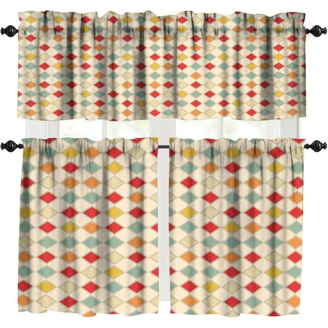 Sunset Curtains Tropical Landscape Theme Window Drapes with Sunset Palm Tree Mountain Scenery Scene Print Pattern Rod Pocket Curtains for Bedroom Living Room Office Cafe 2 Panels 42 x 63 Inch