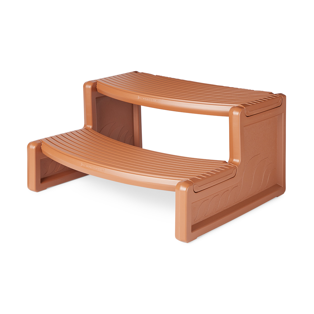 Confer Plastics Handi-Step Hot Tub Stairs for Spas, Redwood