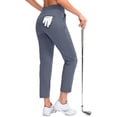 thumbnail image 3 of Pantalones de golf YYV para mujer, elásticos, cintura alta, talla M, 3 of 7