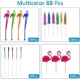 thumbnail image 3 of 80 Pcs Cocktail Decorations Party Pack - Flamingo Umbrellas Sparkle, 3 of 5