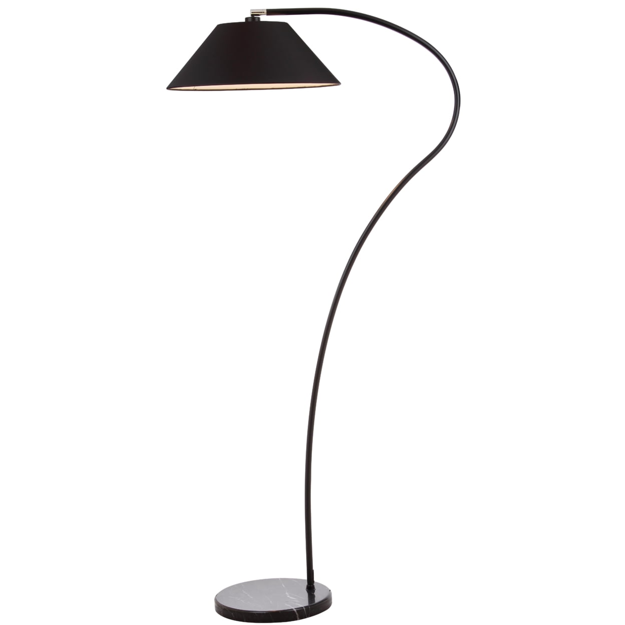 Safavieh Lumi 69 Modern Black Arc Floor Lamp Midcentury Modern Shades