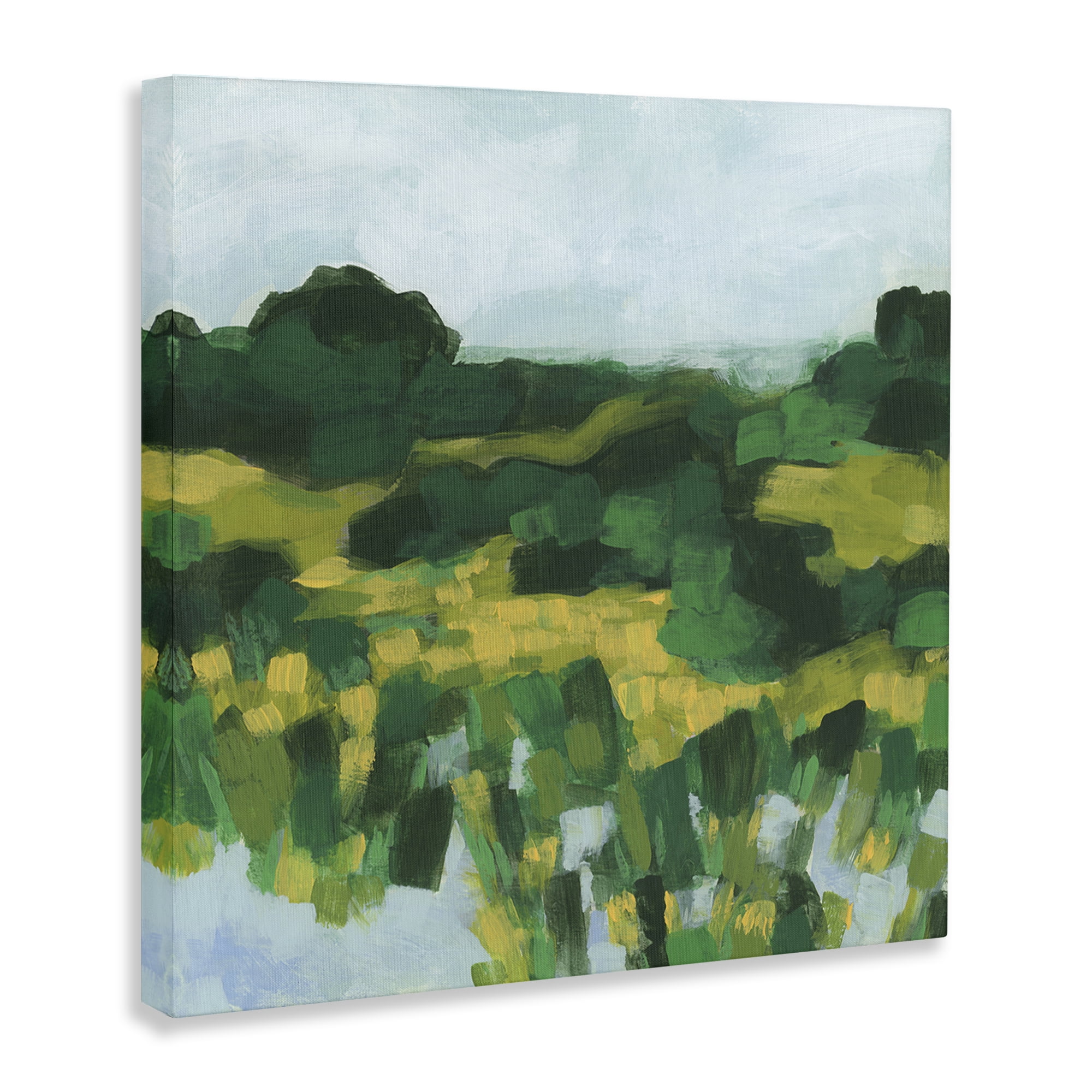 Stupell Industries Abstract Lush Greenery Landscape & Nature Painting Wrapped Canvas Art Print Wall Art, 30 x 30
