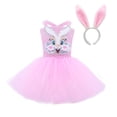 thumbnail image 1 of Vestido tutú de conejito rosa de Pascua para niñas pequeñas, disfraces de Cosplay de conejo blanco para niñas pequeñas, traje de tul para fiesta de cumpleaños, ropa 4-5T Gao Jinjia LED, 1 of 2