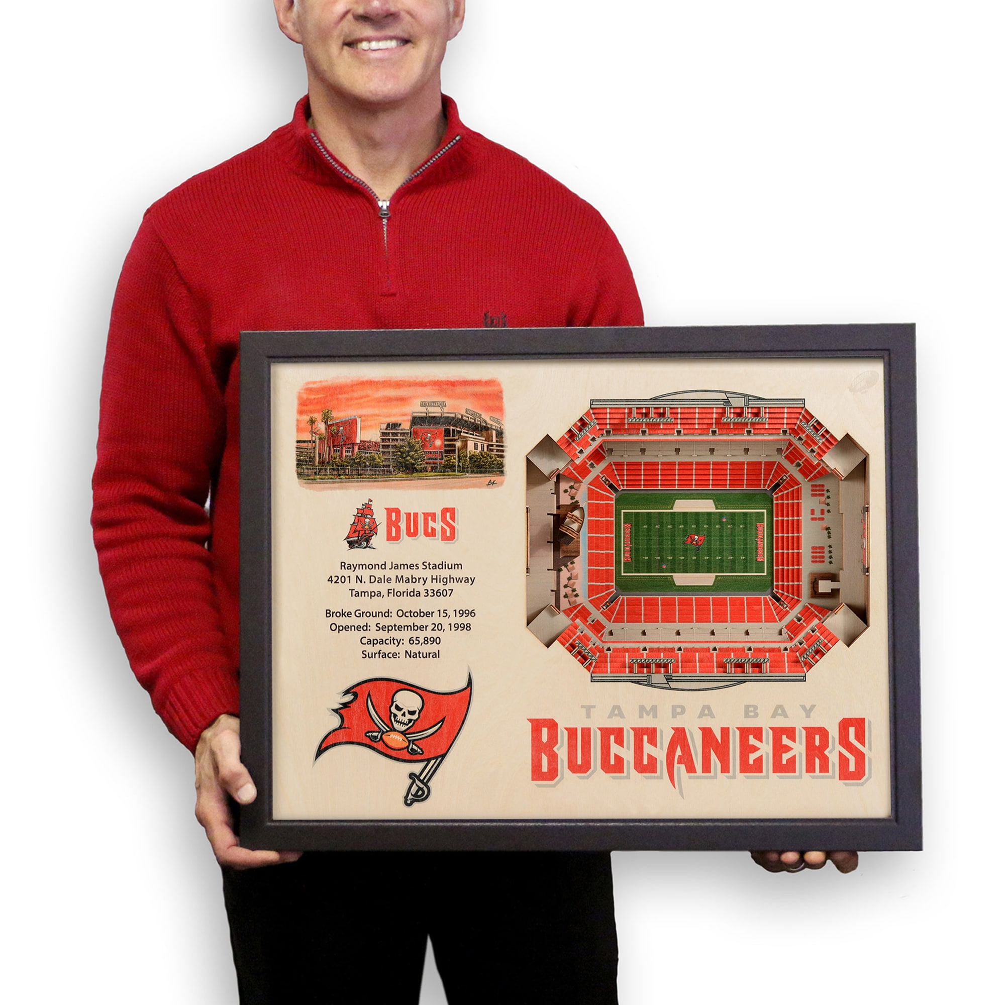 Tampa Bay Buccaneers Raymond James Stadium 25.5" x 19.5" Stadium Views Wall Art