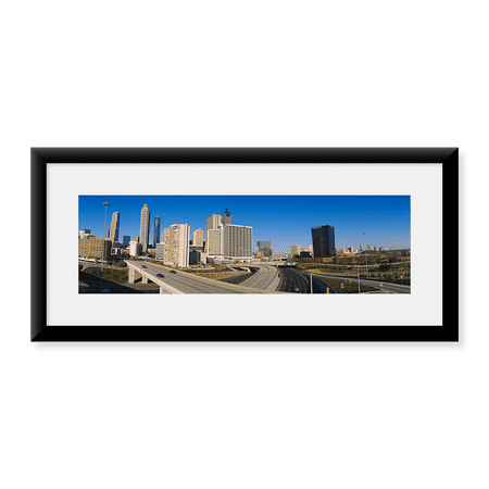Framed Art Print, Skyscrapers in a city by Panoramic Images, 25-7/8" x 9-7/8"