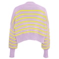 thumbnail image 4 of Women's Cropped Sweater Casual Long Sleeve Round Neck Knit Pullover Lightweight Solid Loose Fit Knitted Jumper Tops, 4 of 4