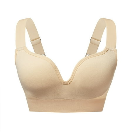 Sports Bras for Women Fashion Women Solid Color Thin And Light Wireless Soft Support Together Sports Bra Plus Size Bras for Women Full Coverage Sport Everyday Bra