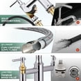 thumbnail image 6 of Wowow Bridge Kitchen Faucet: 3 Holes Kitchen Faucet with Pull Down Sprayer - Two Handles 8 Inch Centerset Kitchen Sink Faucet, 360° Swivel Spout, 6 of 8