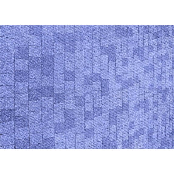 Ahgly Company Machine Washable Indoor Rectangle Transitional Day Sky Blue Area Rugs, 8' x 12'