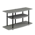 thumbnail image 3 of Convenience Concepts Designs2Go No Tools 3 Tier Wide TV Stand for TVs up to 46", Gray/Black, 3 of 5