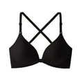 thumbnail image 2 of Ahuyic Womens Bra,Summer Plus Size Bra,Womens Beautiful Back Underwear Push-up Front Buckle Bra Seamless Bra,Black,XL, 2 of 3
