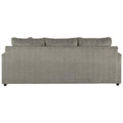 Signature Design by Ashley Soletren Contemporary Chenille Sofa with 4 Accent Pillows, Gray Grey Standard