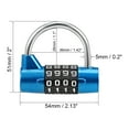 thumbnail image 2 of Candado de Combinación de 4 Dígitos, Candado Reiniciable de 2 Pulgadas para Casillero de Puerta Azul, 2 of 3